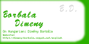 borbala dimeny business card